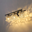 Load image into Gallery viewer, Black Chrome Crystal Accented Bathroom Vanity Wall Light