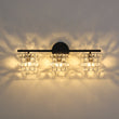 Load image into Gallery viewer, Black Chrome Crystal Accented Bathroom Vanity Wall Light