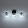 Load image into Gallery viewer, Black Chrome Crystal Accented Bathroom Vanity Wall Light