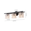 Load image into Gallery viewer, Black Chrome Crystal Accented Bathroom Vanity Wall Light