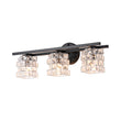 Load image into Gallery viewer, Black Chrome Crystal Accented Bathroom Vanity Wall Light