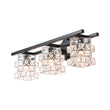 Load image into Gallery viewer, Black Chrome Crystal Accented Bathroom Vanity Wall Light