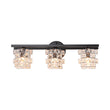 Load image into Gallery viewer, Black Chrome Crystal Accented Bathroom Vanity Wall Light