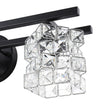Load image into Gallery viewer, Black Chrome Crystal Accented Bathroom Vanity Wall Light