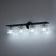 Load image into Gallery viewer, Black Chrome Crystal Accented Bathroom Vanity Wall Light