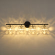 Load image into Gallery viewer, Black Chrome Crystal Accented Bathroom Vanity Wall Light