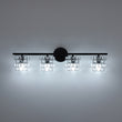 Load image into Gallery viewer, Black Chrome Crystal Accented Bathroom Vanity Wall Light