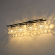 Load image into Gallery viewer, Black Chrome Crystal Accented Bathroom Vanity Wall Light