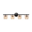 Load image into Gallery viewer, Black Chrome Crystal Accented Bathroom Vanity Wall Light