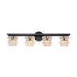 Load image into Gallery viewer, Black Chrome Crystal Accented Bathroom Vanity Wall Light