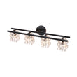 Load image into Gallery viewer, Black Chrome Crystal Accented Bathroom Vanity Wall Light