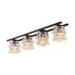 Load image into Gallery viewer, Black Chrome Crystal Accented Bathroom Vanity Wall Light