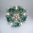 Load image into Gallery viewer, 6-Light Dimmable Cluster Glass Globe Green Bubble Chandelier