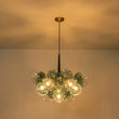 Load image into Gallery viewer, 6-Light Dimmable Cluster Glass Globe Green Bubble Chandelier