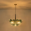Load image into Gallery viewer, 6-Light Dimmable Cluster Glass Globe Green Bubble Chandelier