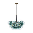 Load image into Gallery viewer, 6-Light Dimmable Cluster Glass Globe Green Bubble Chandelier