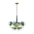 Load image into Gallery viewer, 6-Light Dimmable Cluster Glass Globe Green Bubble Chandelier