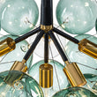 Load image into Gallery viewer, 6-Light Dimmable Cluster Glass Globe Green Bubble Chandelier