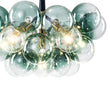 Load image into Gallery viewer, 6-Light Dimmable Cluster Glass Globe Green Bubble Chandelier