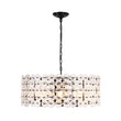 Load image into Gallery viewer, French Country Luxe Glass Flower Round Drum Cage Chandelier