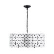Load image into Gallery viewer, French Country Luxe Glass Flower Round Drum Cage Chandelier
