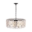 Load image into Gallery viewer, French Country Luxe Glass Flower Round Drum Cage Chandelier