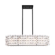 Load image into Gallery viewer, French Luxe Glass Flower Wide Cage Kitchen Island Pendant