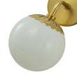 Load image into Gallery viewer, Brass 1-Light Flower Opal Glass Globe Wall Lamp