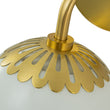 Load image into Gallery viewer, Brass 1-Light Flower Opal Glass Globe Wall Lamp