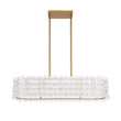 Load image into Gallery viewer, French Luxe Glass Flower Wide Cage Kitchen Island Pendant