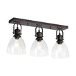 Load image into Gallery viewer, Farmhouse Dual Mount Seeded Glass Linear Ceiling Light