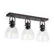 Load image into Gallery viewer, Farmhouse Dual Mount Seeded Glass Linear Ceiling Light