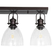 Load image into Gallery viewer, Farmhouse Dual Mount Seeded Glass Linear Ceiling Light
