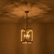 Load image into Gallery viewer, Farmhouse Wood Cylinder Drum Pendant Light