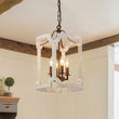 Load image into Gallery viewer, Farmhouse Wood Cylinder Drum Pendant Light