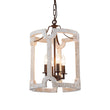 Load image into Gallery viewer, Farmhouse Wood Cylinder Drum Pendant Light