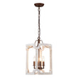 Load image into Gallery viewer, Farmhouse Wood Cylinder Drum Pendant Light