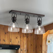 Load image into Gallery viewer, Farmhouse Dual Mount Seeded Glass Linear Ceiling Light