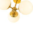 Load image into Gallery viewer, Flower Opal Glass Globe 3-Light Sputnik Ceiling Light