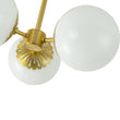 Load image into Gallery viewer, Flower Opal Glass Globe 3-Light Sputnik Ceiling Light