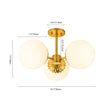 Load image into Gallery viewer, Flower Opal Glass Globe 3-Light Sputnik Ceiling Light