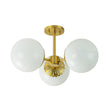 Load image into Gallery viewer, Flower Opal Glass Globe 3-Light Sputnik Ceiling Light