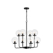 Load image into Gallery viewer, Funky Clear Seeded Glass Globe Tired Bubble Chandelier