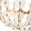 Load image into Gallery viewer, Glam Glass Flower Vine Gold Cage Semi Flush Ceiling Light