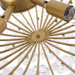 Load image into Gallery viewer, Glam Vintage Glass Flower Vine Gold Wide Basin Chandelier