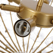 Load image into Gallery viewer, Glam Vintage Glass Flower Vine Gold Wide Basin Chandelier