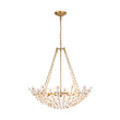 Load image into Gallery viewer, Glam Vintage Glass Flower Vine Gold Wide Basin Chandelier