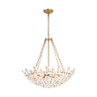 Load image into Gallery viewer, Glam Vintage Glass Flower Vine Gold Wide Basin Chandelier