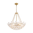 Load image into Gallery viewer, Glam Vintage Glass Flower Vine Gold Wide Basin Chandelier