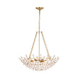 Load image into Gallery viewer, Glam Vintage Glass Flower Vine Gold Wide Basin Chandelier